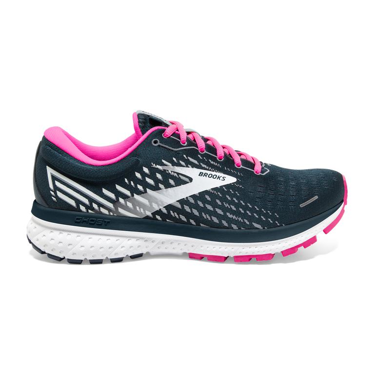 Brooks Ghost 13 Women's Road Running Shoes - ReflectivePond/Pink/Ice (62371-YJCM)